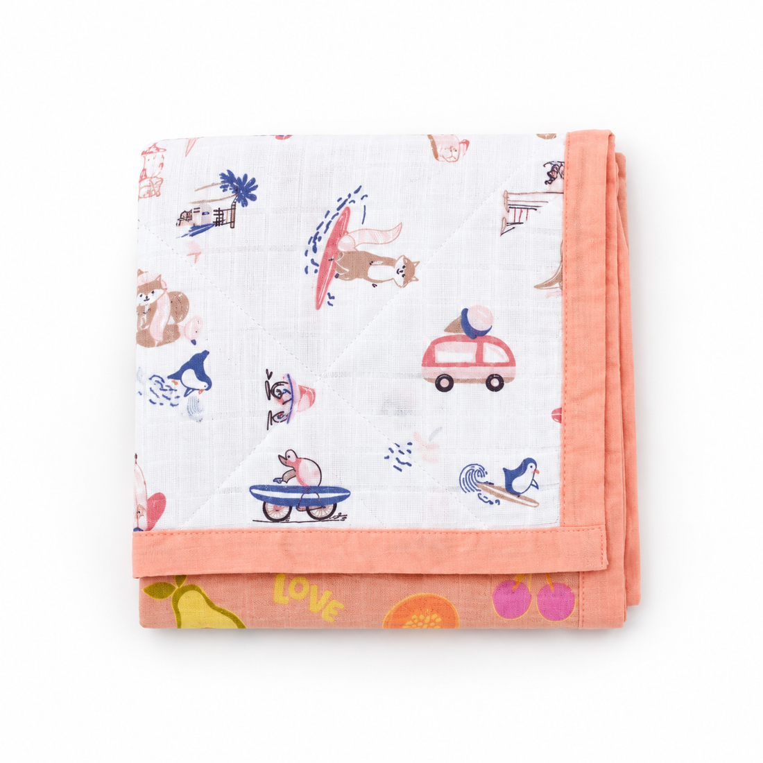 Little Fruits Reversible Muslin Blanket/Quilt
