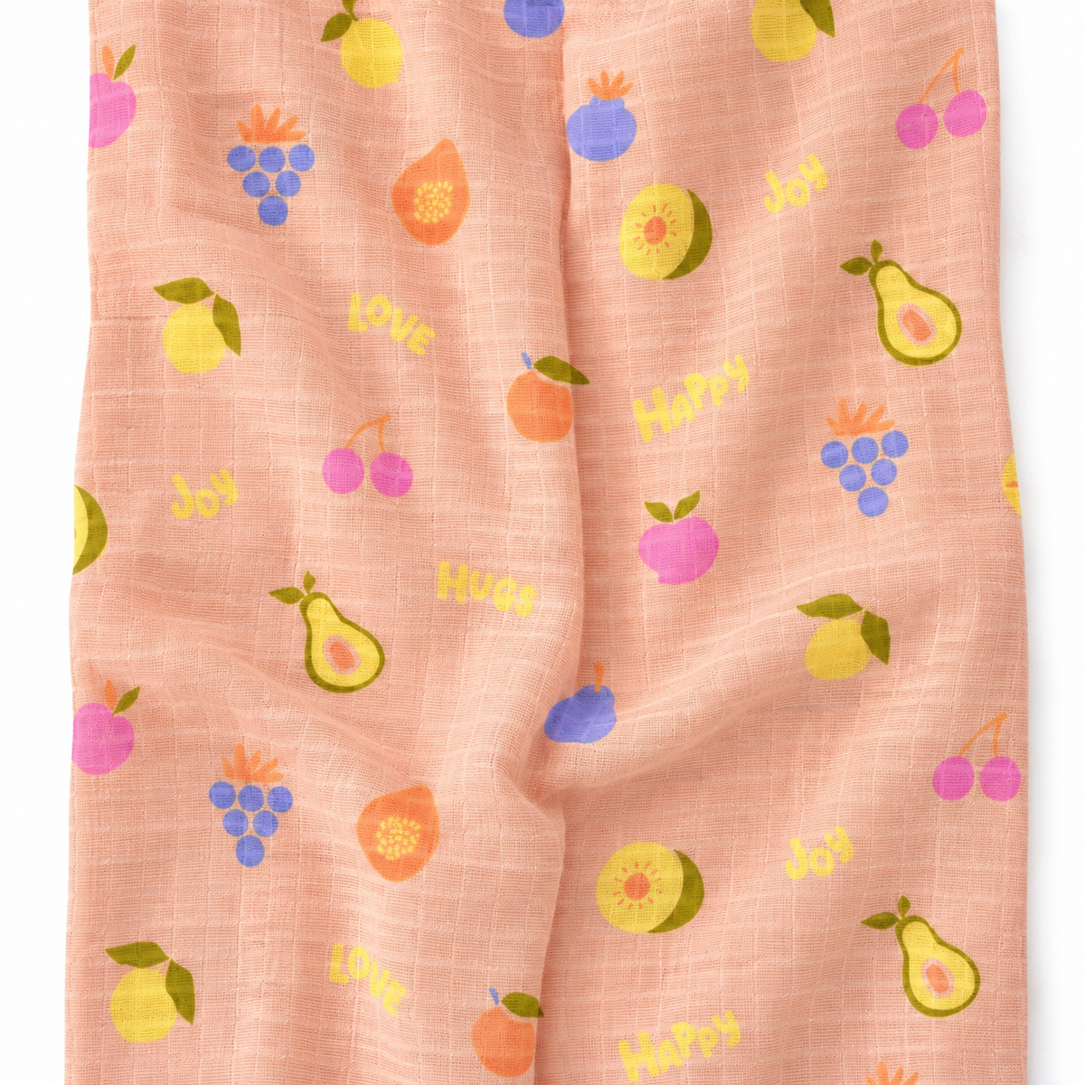 Little Fruits Muslin 100% Cotton Baby Bath Towel