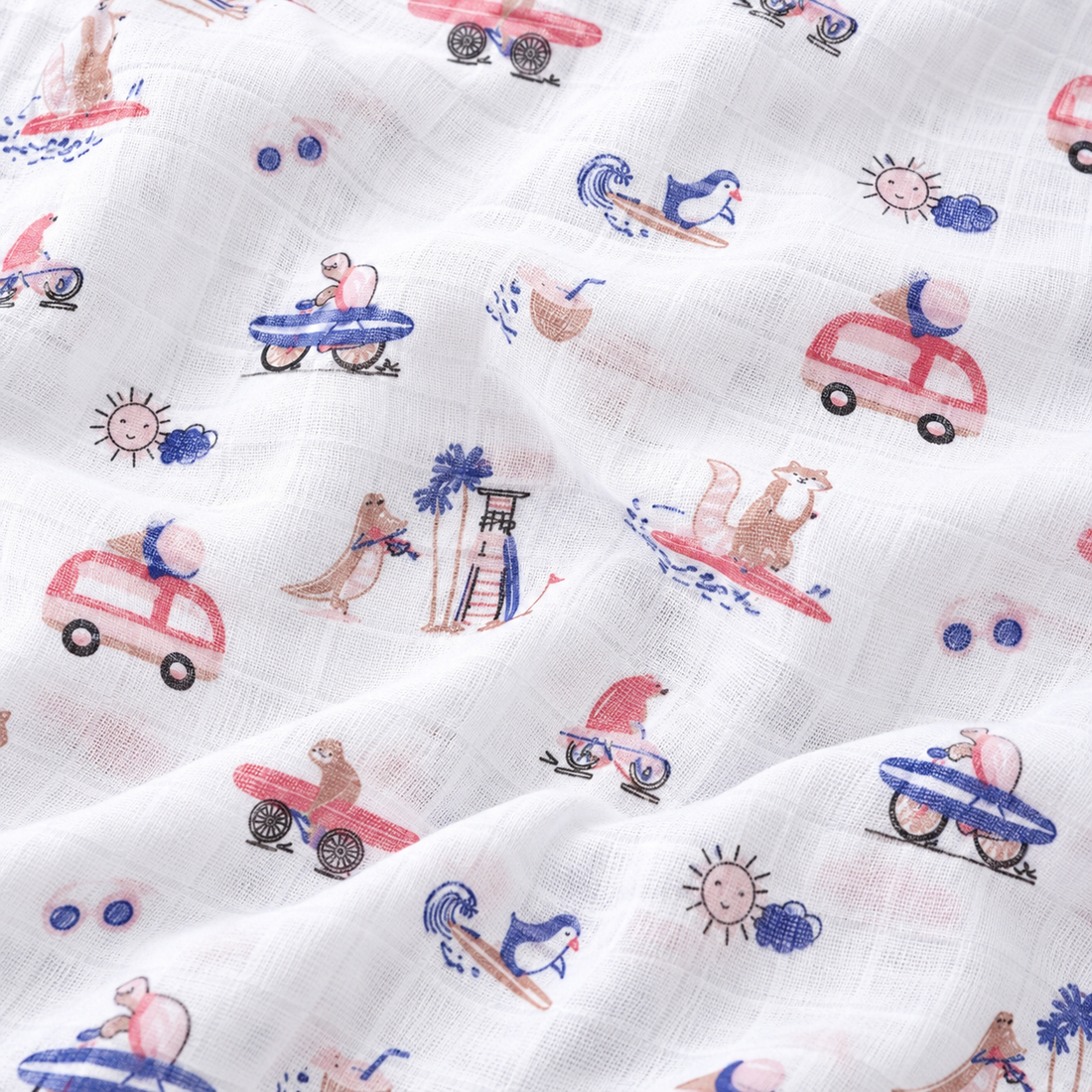 Little Riders Baby Muslin Swaddle Blanket | 100% Premium Cotton | 110x110 cm