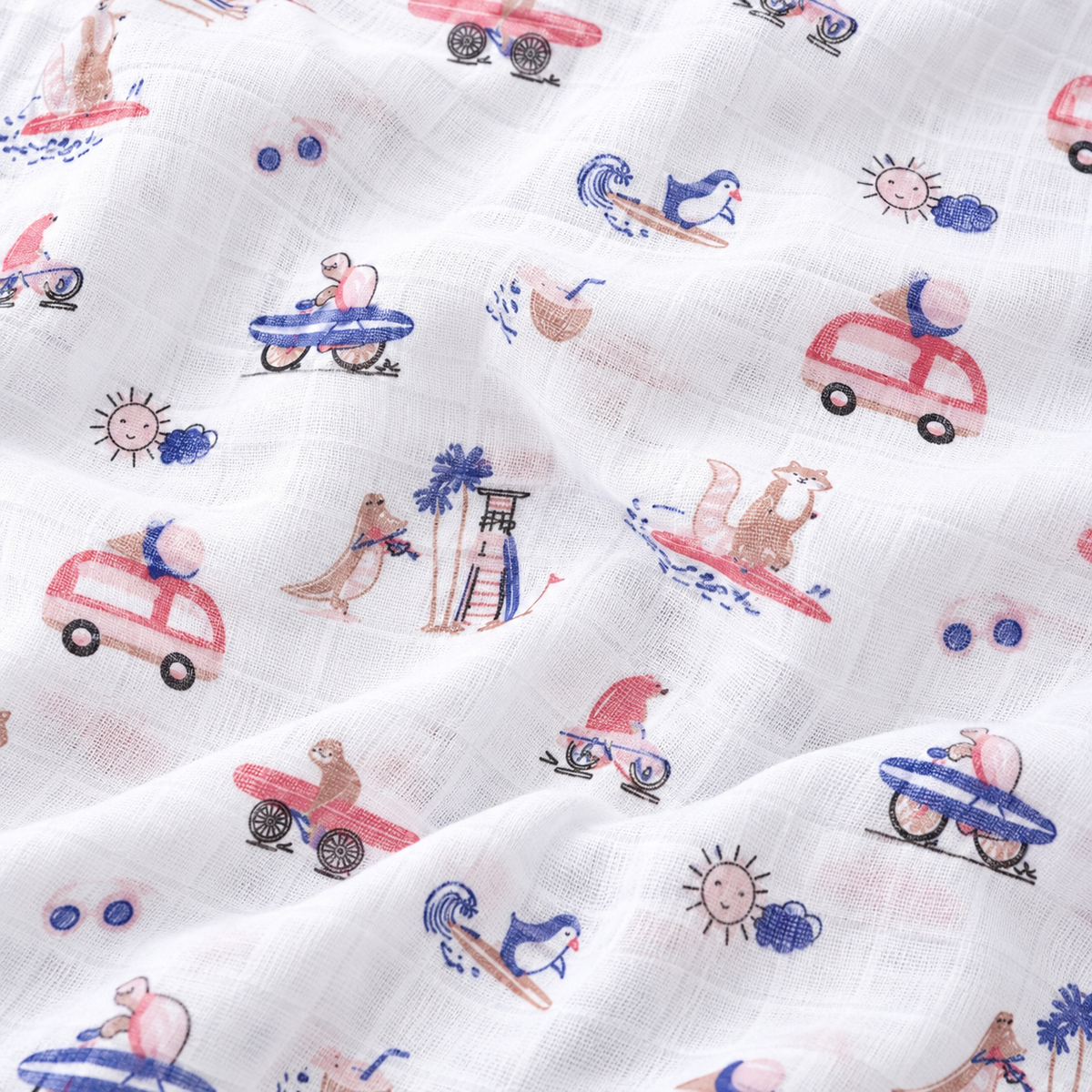 Little Riders Baby Muslin Swaddle Blanket | 100% Premium Cotton | 110x110 cm