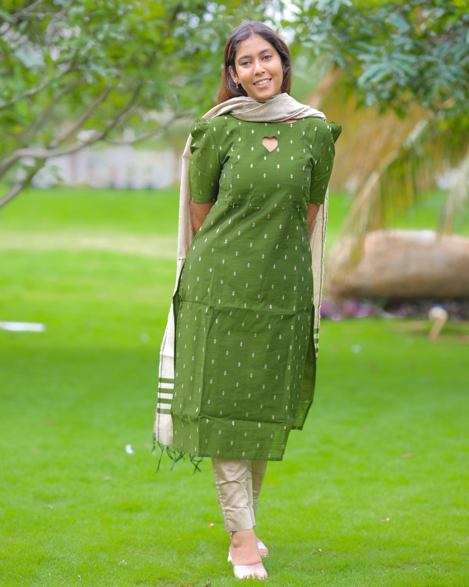 Olive_Kanmani Maternity Kurti Set