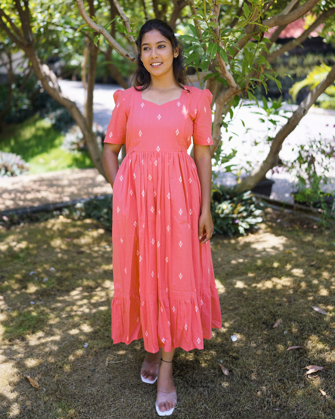 Peach Loom Maternity Maxi