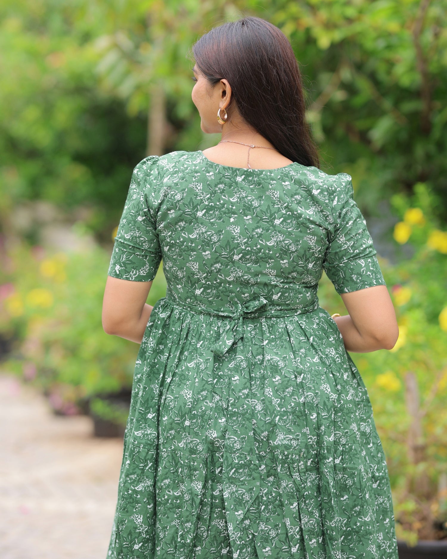 Kaviya | Maternity Maxi with Full Lining [Center Zip]
