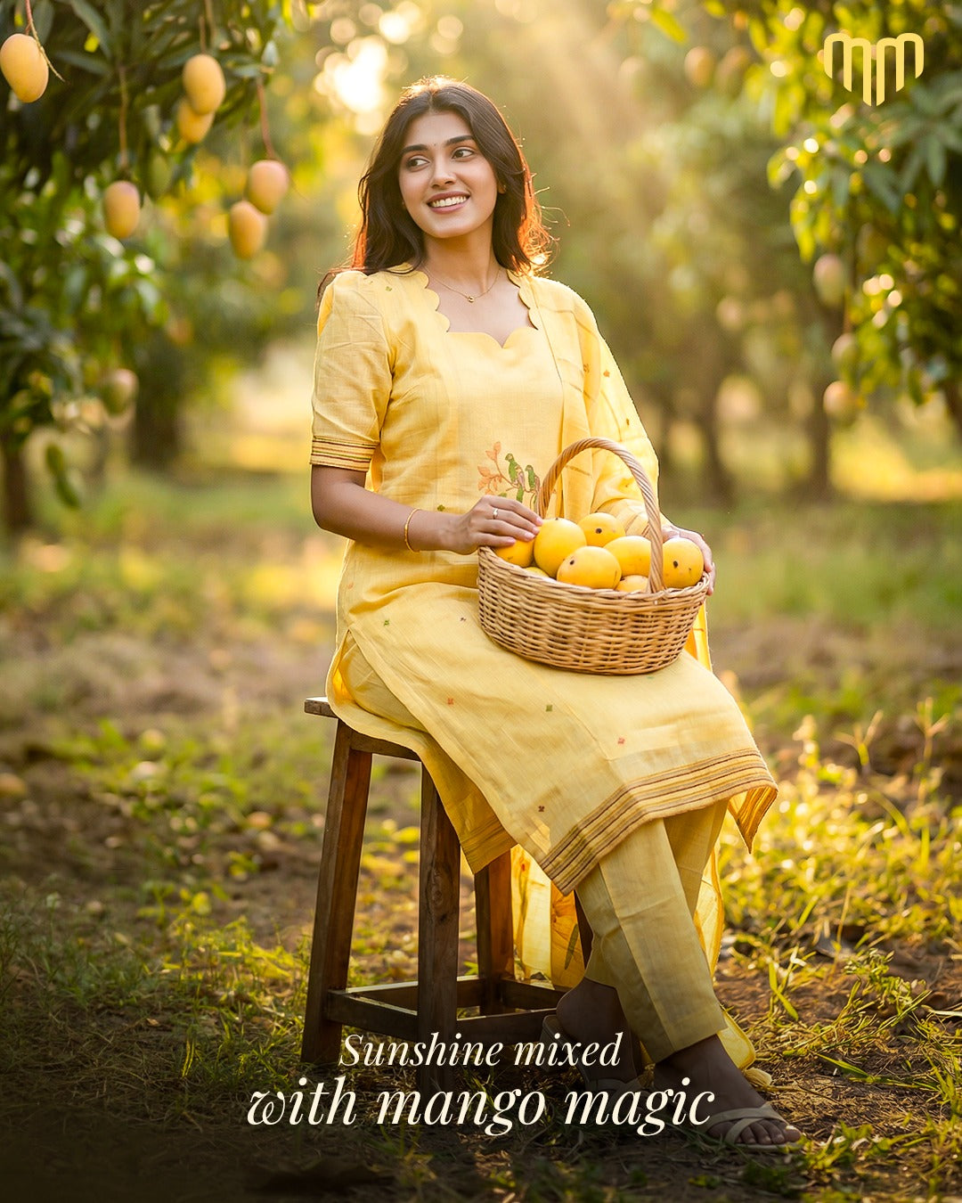 Yellow-Iris Maternity Kurti Set