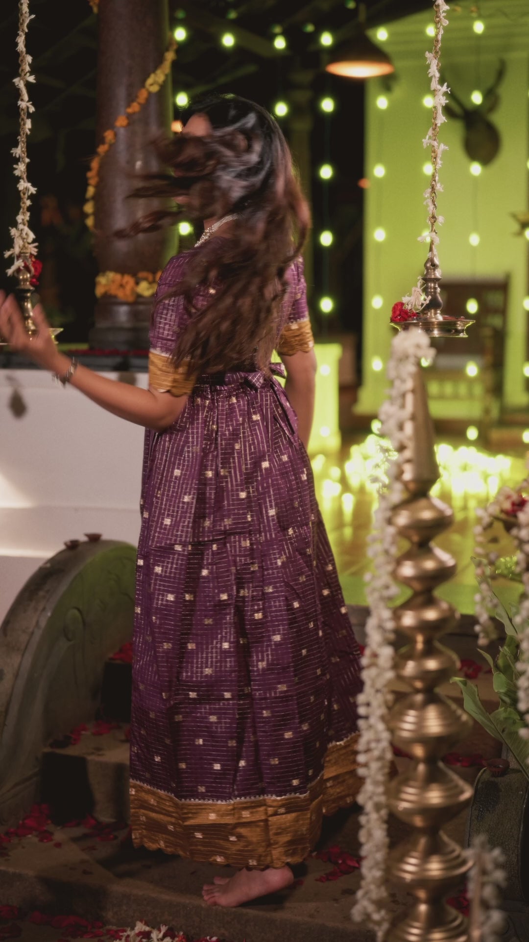 Madhavi_V2 Silk Maternity Maxi with Full Cotton Lining